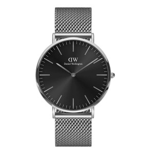 Daniel Wellington Classic Mesh Onyx Saat Erkek Gümüş | PISMG-5279