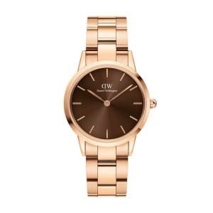 Daniel Wellington Iconic Link Amber Saat Kadın Pembe Altın | FUKOI-5038