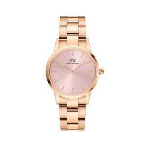 Daniel Wellington Iconic Link Saat Kadın Pembe Altın | VAQOS-4719