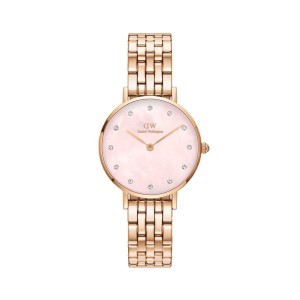 Daniel Wellington Petite Lumine 5-Link Melrose Saat Kadın Pembe Altın | LHPVK-4187