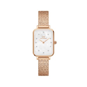 Daniel Wellington Quadro Lumine Pressed Piano Saat Kadın Pembe Altın | AZIBT-0361